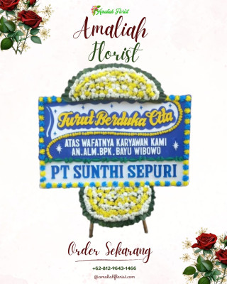 Papan Bunga Duka di Pasar Baru