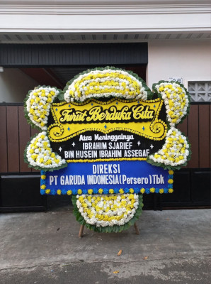 Papan Bunga Duka di Pasar Baru